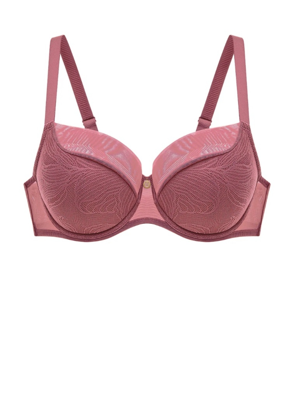 Understance Leslie FlexWire Demi Bra deep crimson 36DDD
